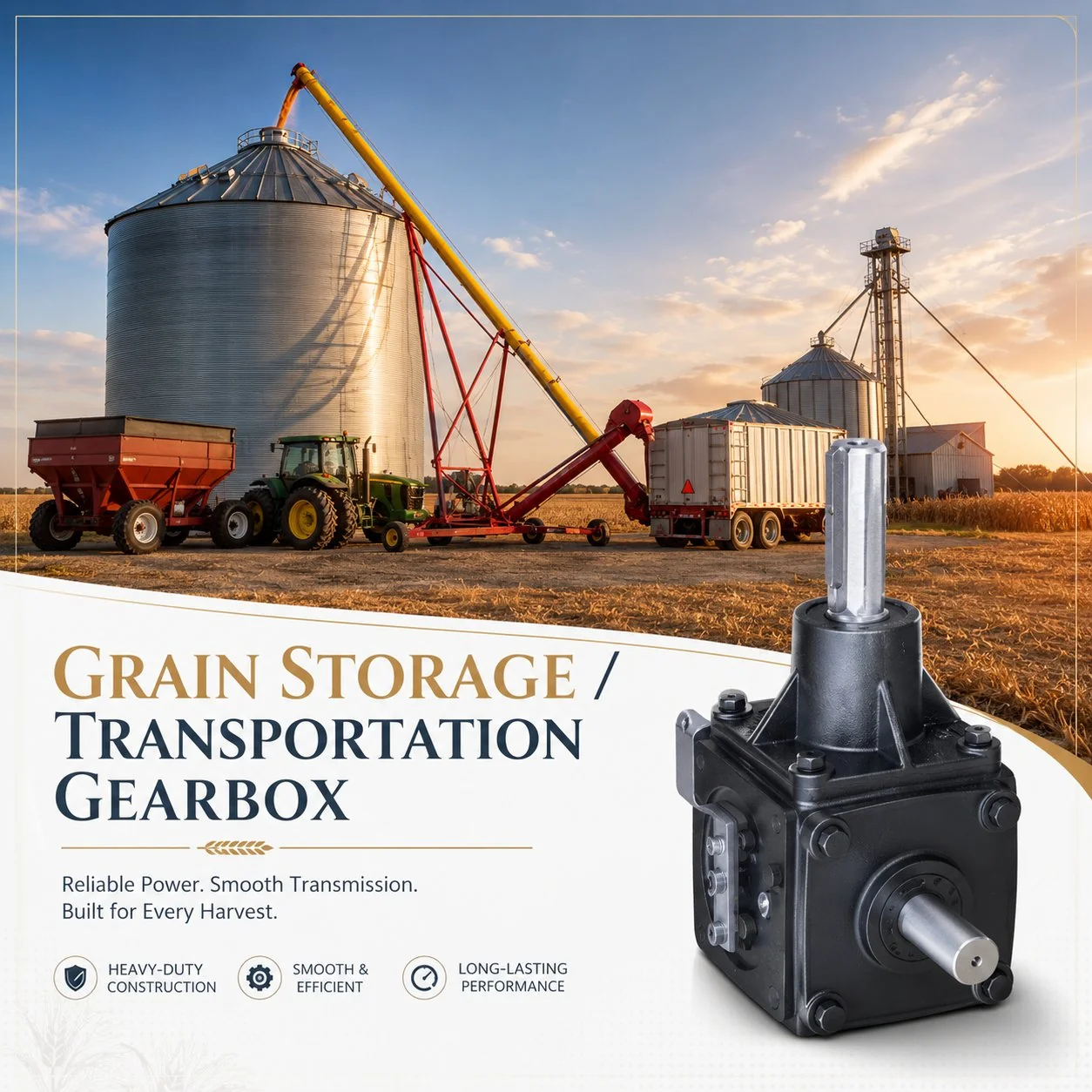 Grain Storage Transportation Gearbox Application