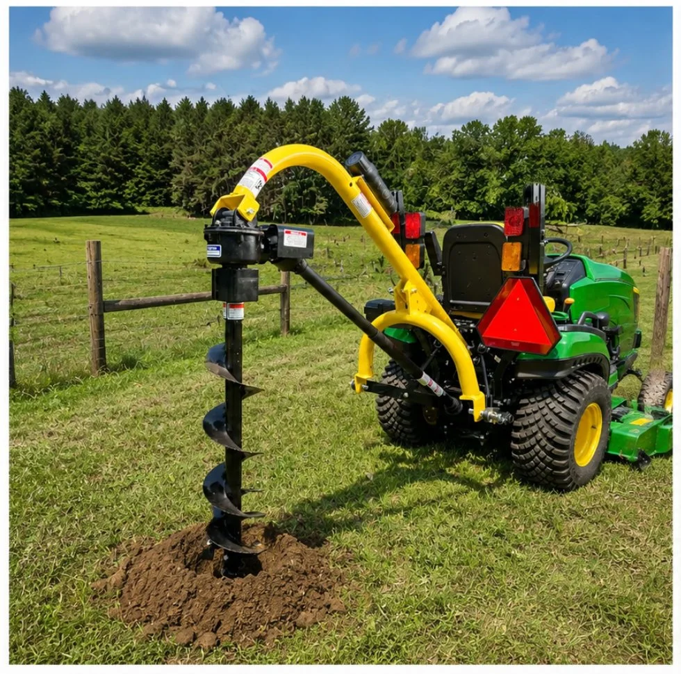 Post Hole Digger Gearbox in application