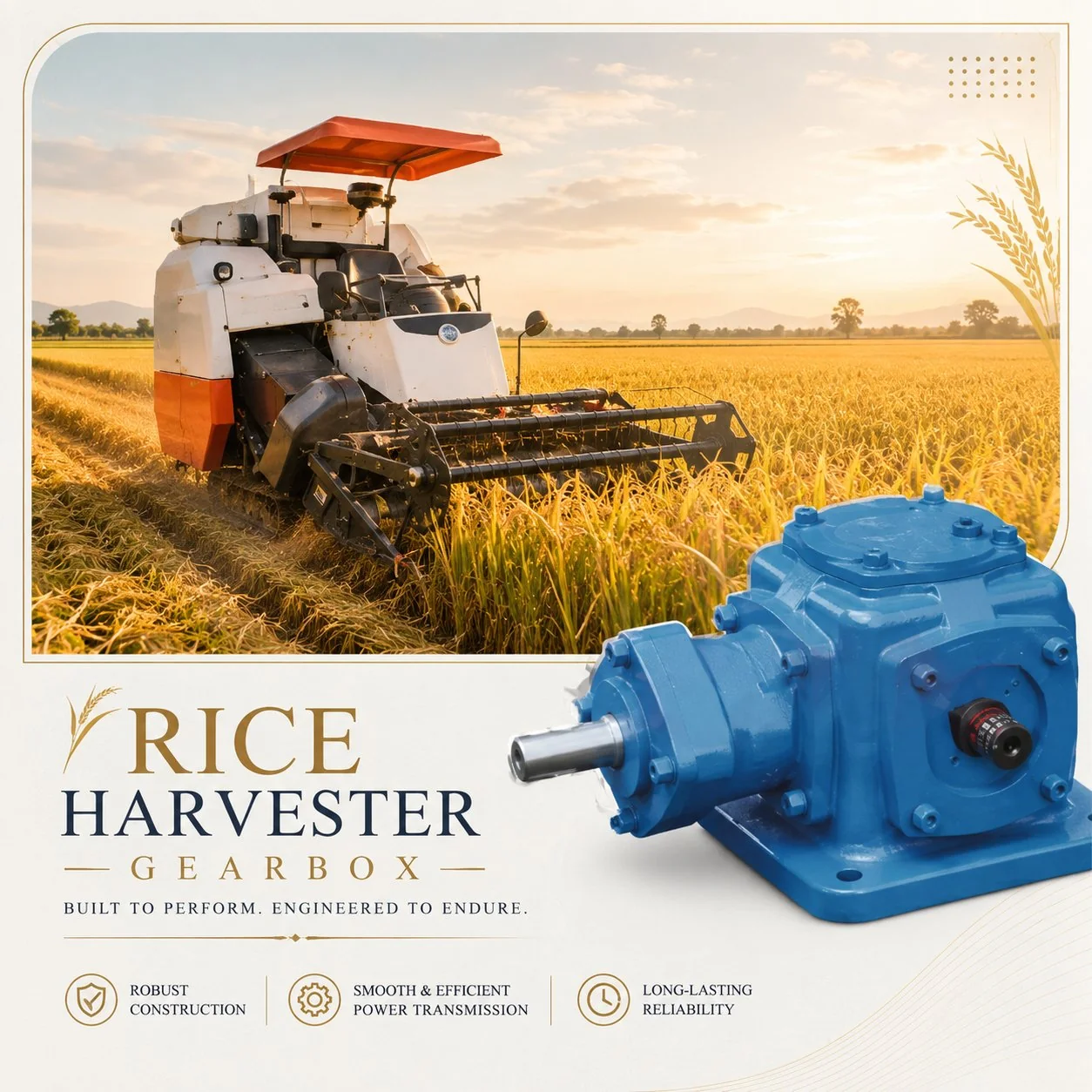 Rice Harvester Gearbox Application
