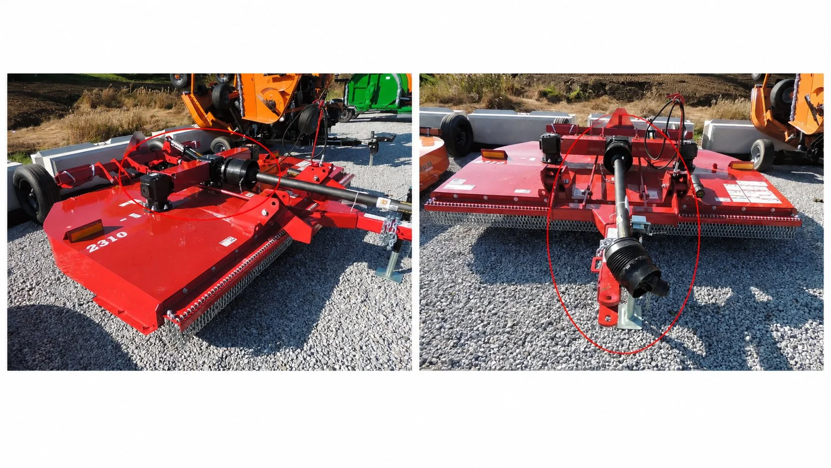Applicazione 1 del riduttore per tosaerba rotativo